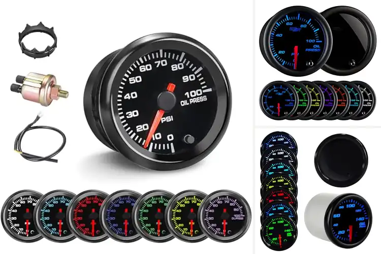 Detailed view of Best 7 Color Oil Pressure Gauges