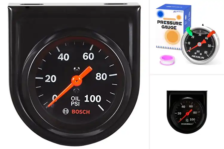 Detailed view of Best Black Dial Oil Pressure Gauges