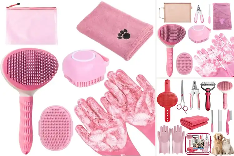 Detailed view of Best Dog Grooming Kits With Brush And Towel