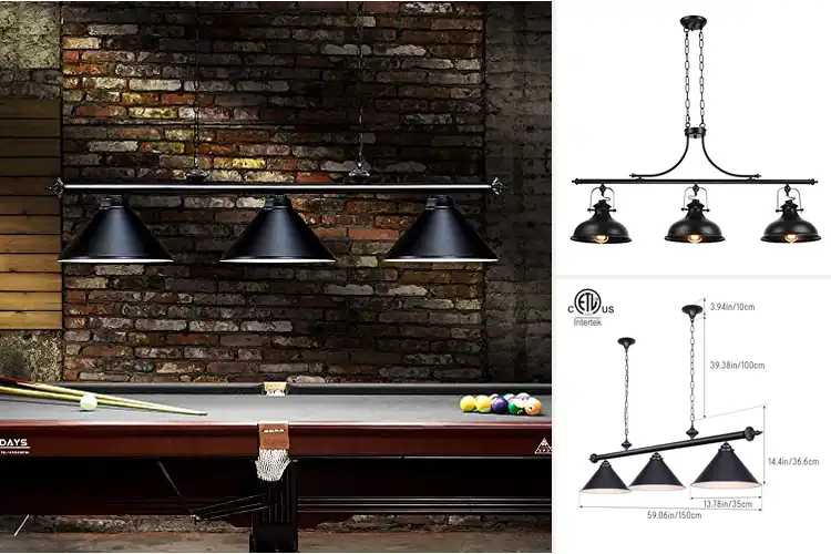 Detailed view of Best Pool Table Pendant Lights