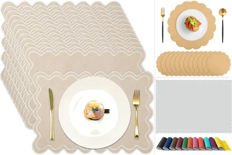 Detailed view of Best Scalloped Edge Placemats