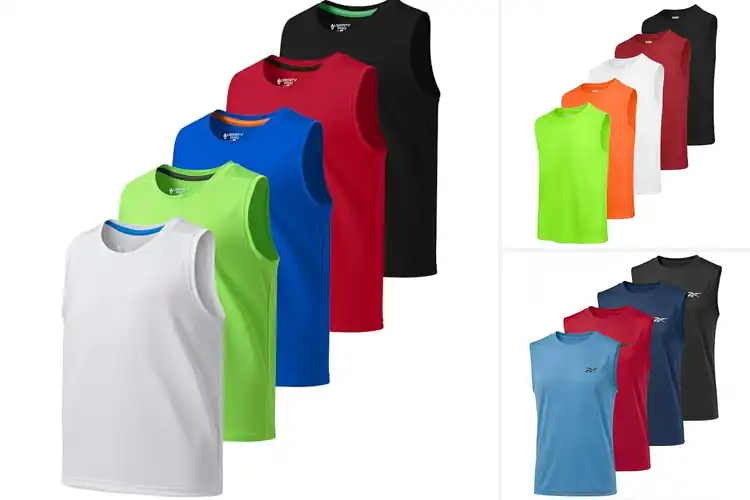 Detailed view of Best Youth Athletic Tank Tops